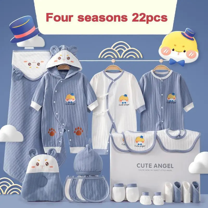KindredCubs 26 Pieces Newborn Clothes Baby Gift Pure Cotton Set 0-6 Months