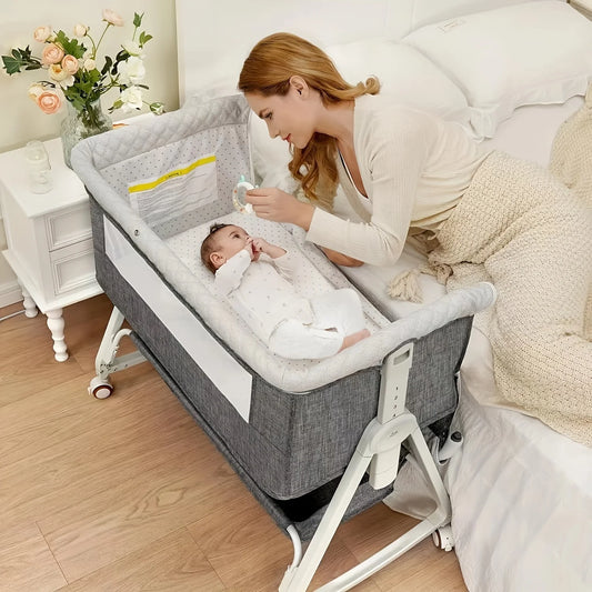 KindredCubs Baby Crib - Mobile Portable Baby Cradle Bed, Foldable