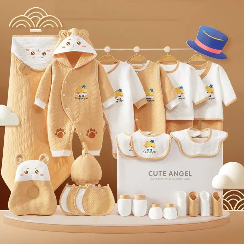 KindredCubs 26 Pieces Newborn Clothes Baby Gift Pure Cotton Set 0-6 Months
