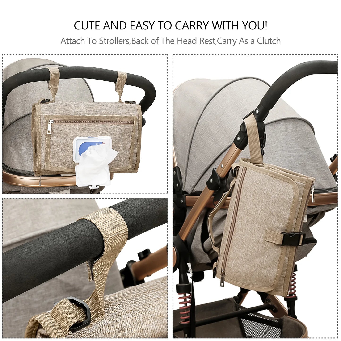 KindredCubs 3 in 1 Baby Diaper Pad Waterproof Changing Diaper BAG