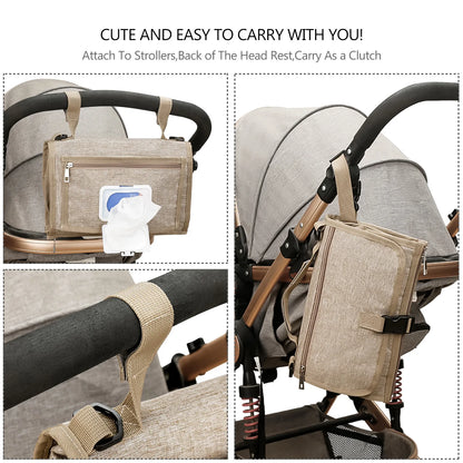 KindredCubs 3 in 1 Baby Diaper Pad Waterproof Changing Diaper BAG