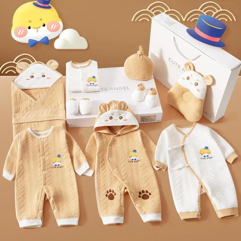 KindredCubs 26 Pieces Newborn Clothes Baby Gift Pure Cotton Set 0-6 Months