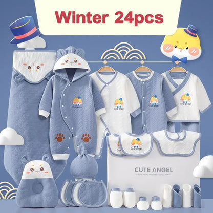 KindredCubs 26 Pieces Newborn Clothes Baby Gift Pure Cotton Set 0-6 Months