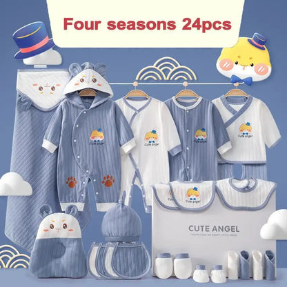 KindredCubs 26 Pieces Newborn Clothes Baby Gift Pure Cotton Set 0-6 Months