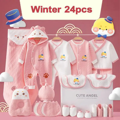 KindredCubs 26 Pieces Newborn Clothes Baby Gift Pure Cotton Set 0-6 Months